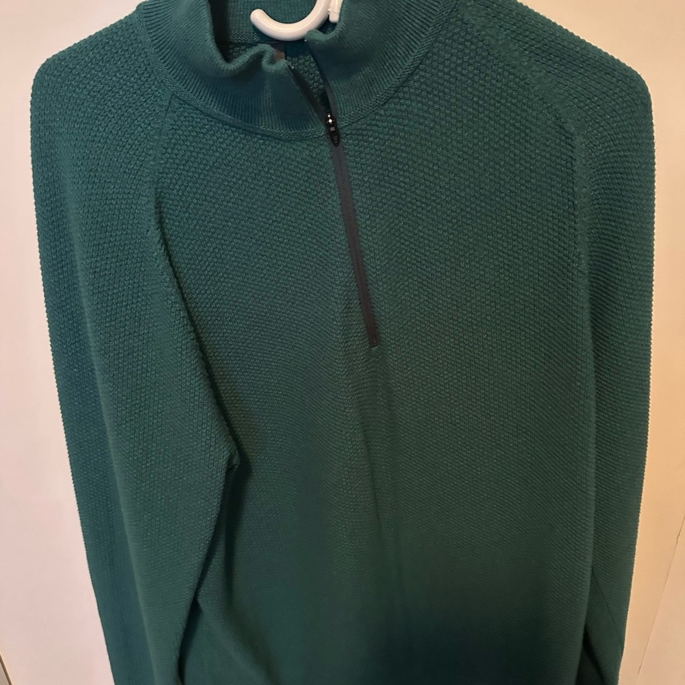Lululemon Men's Green Half-Zip Sweater
